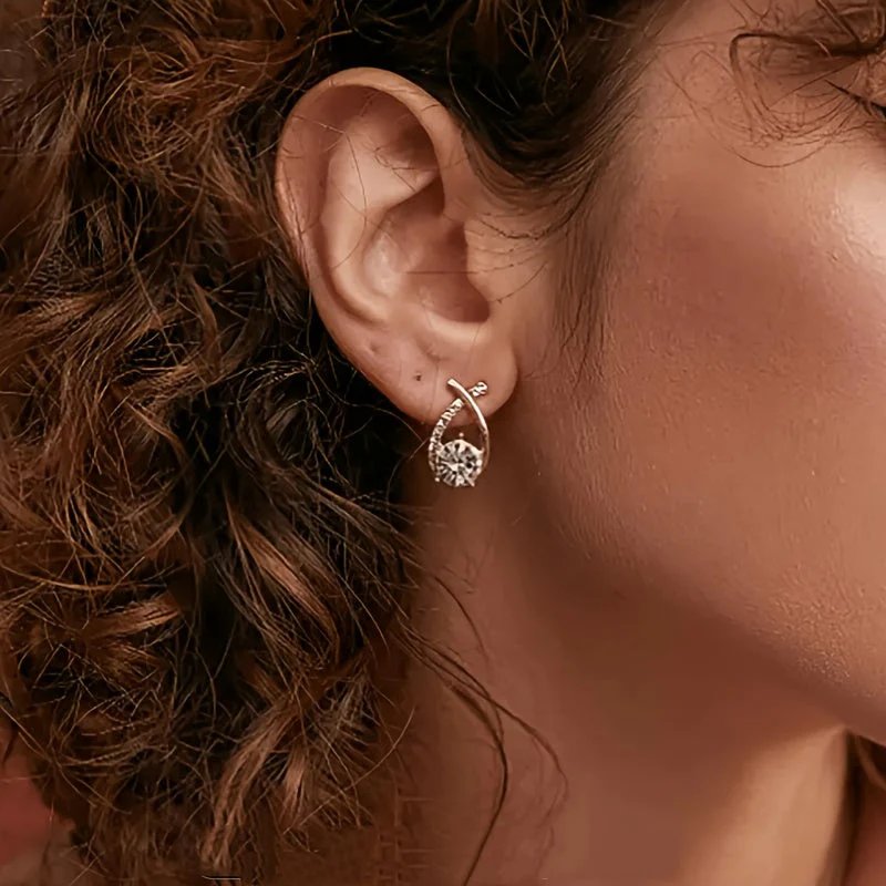 Khloe™ | Geometric Cross Design Stud Earrings