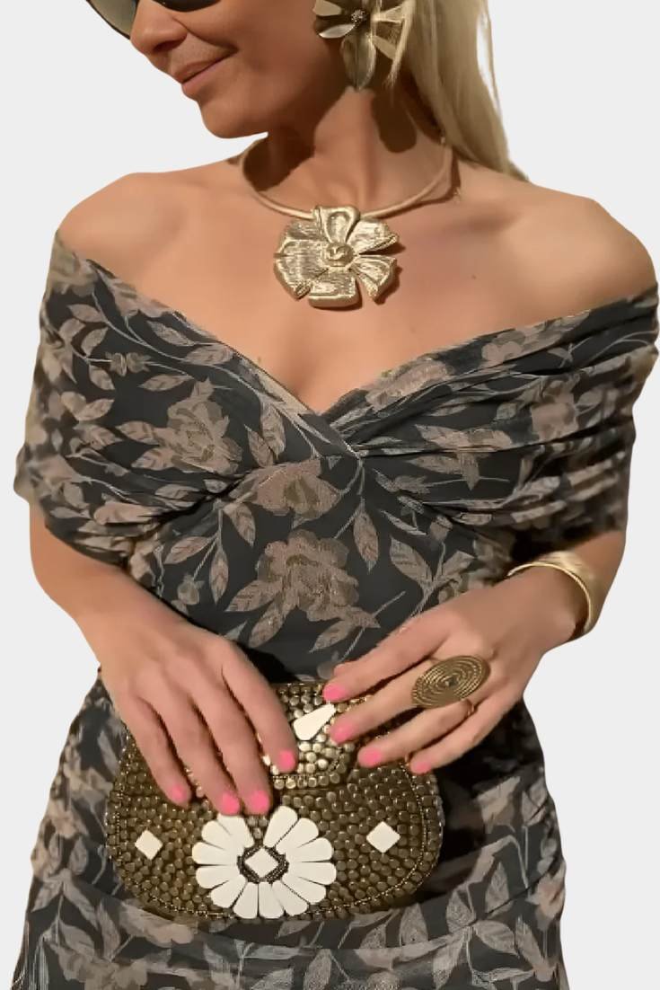 Isla™ | Elegant Floral Print Dress