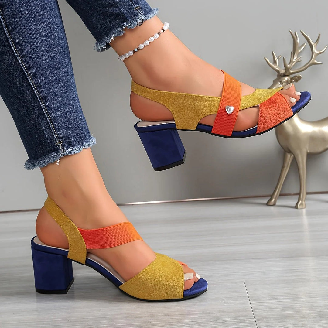 Alina™ | Chic Cross-Strap Block Heels