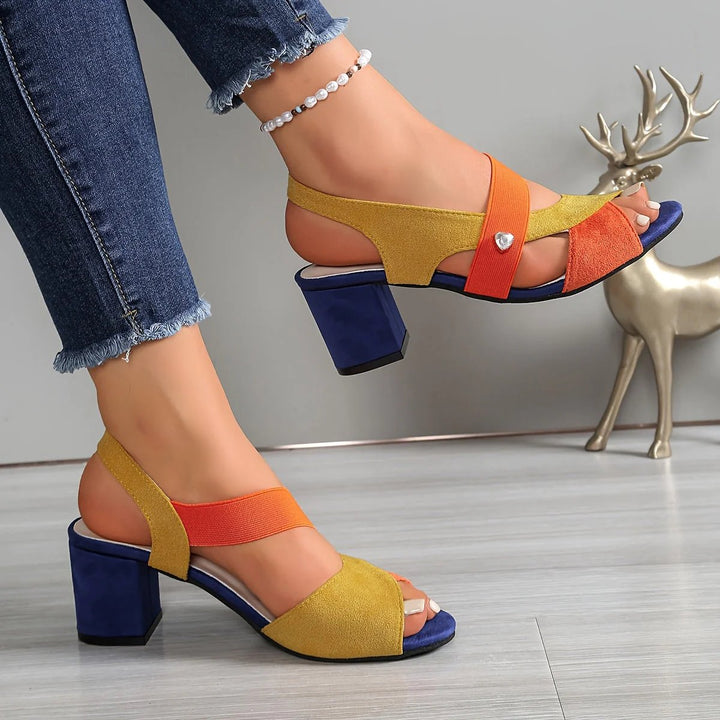 Alina™ | Chic Cross-Strap Block Heels
