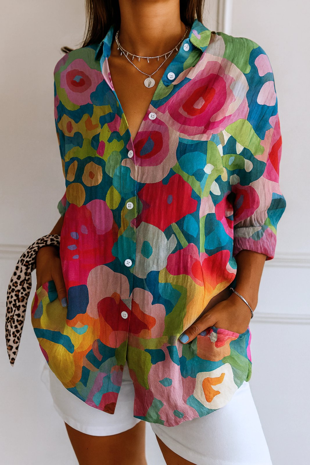 Thea™ | Fade-Resistant Patterned Blouse