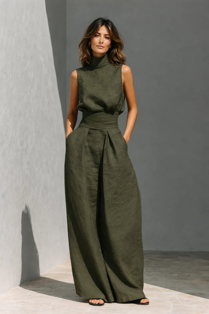Valeria™ | Minimalist High-Neck Two-Piece Set