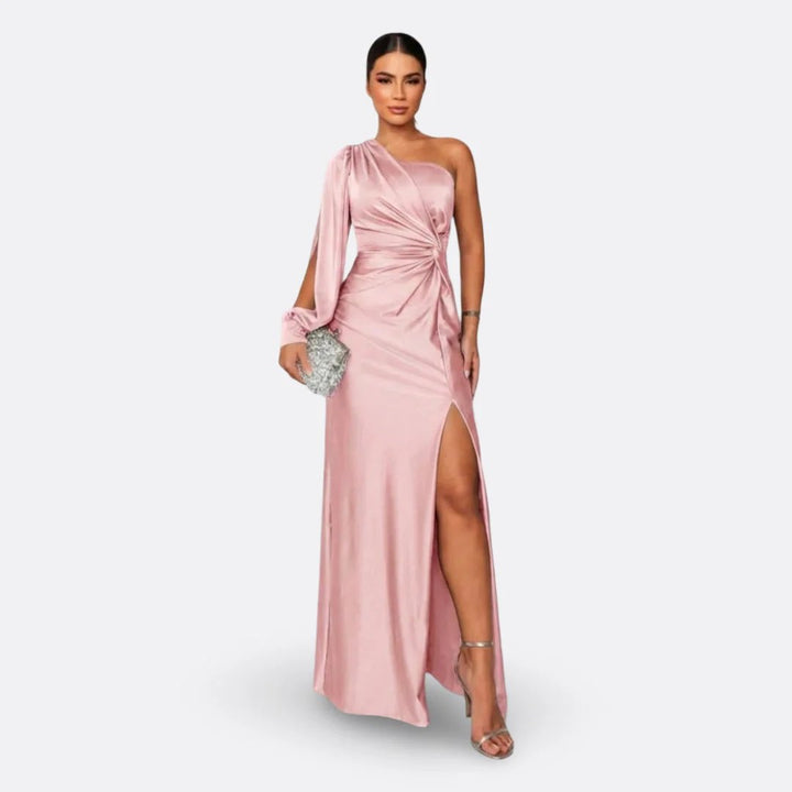 Daphne™ | One-Shoulder Maxi Dress with Twist Detail