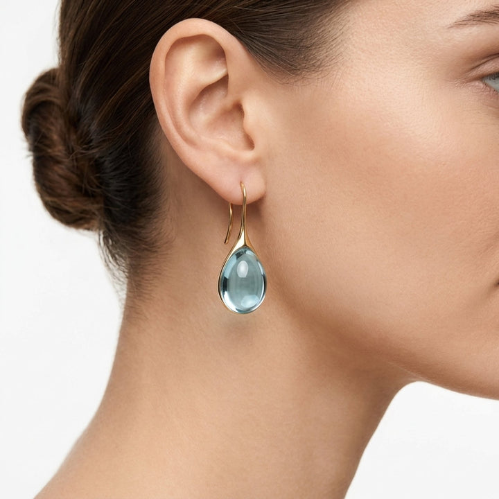 Eloise™ | Elegant Drop Earrings with Gemstone