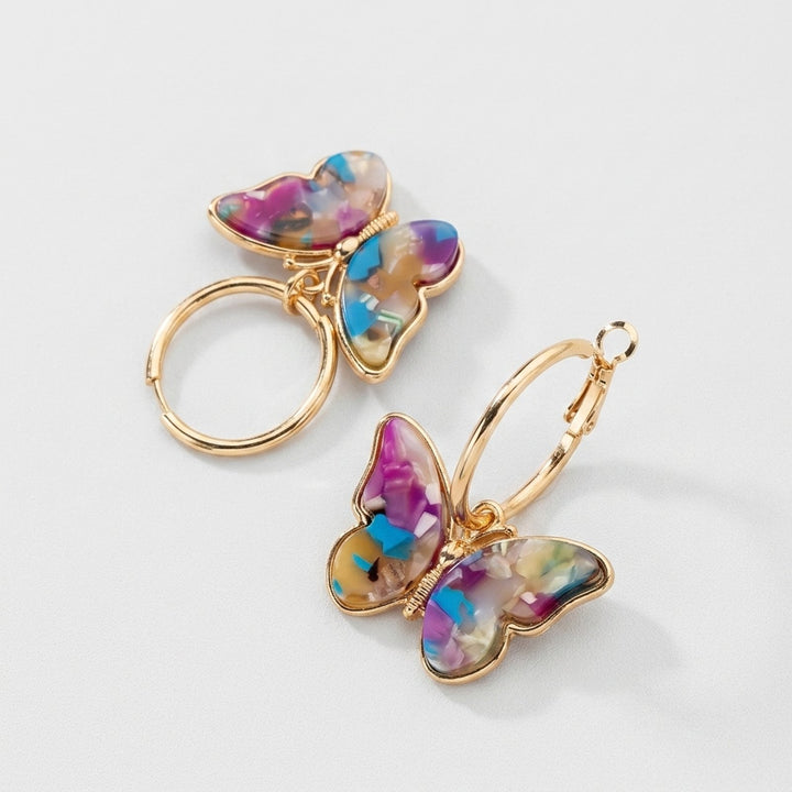Valerie™ | Colorful Butterfly Hoop Earrings