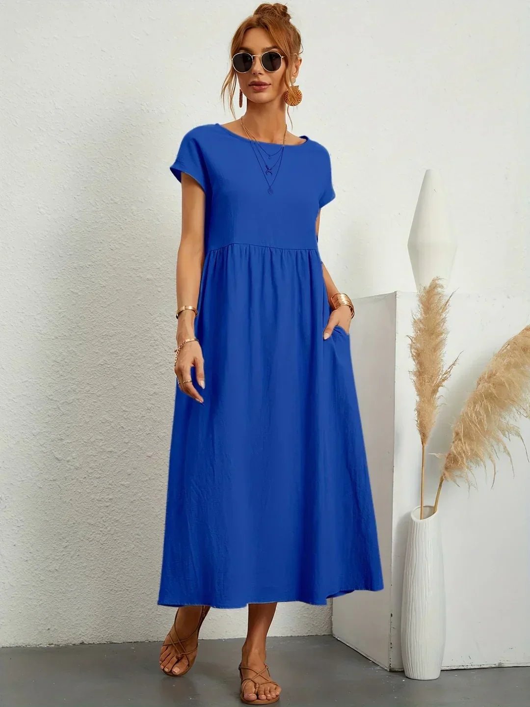 Stella™ | Elegant Fluid Midi Dress
