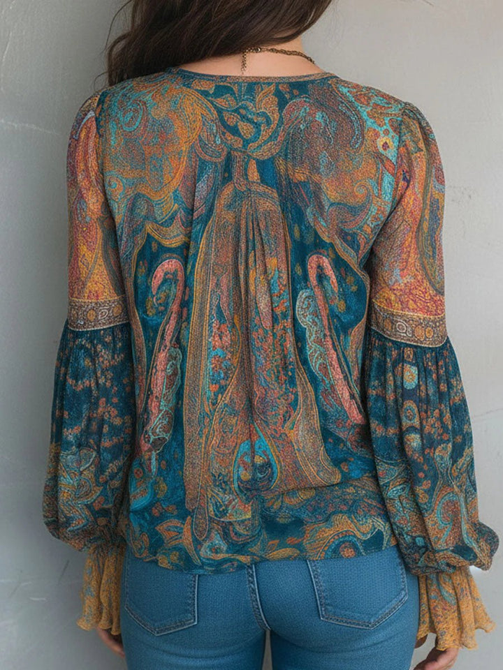 Eliana™ | Lightweight Ruffled Cuff Blouse