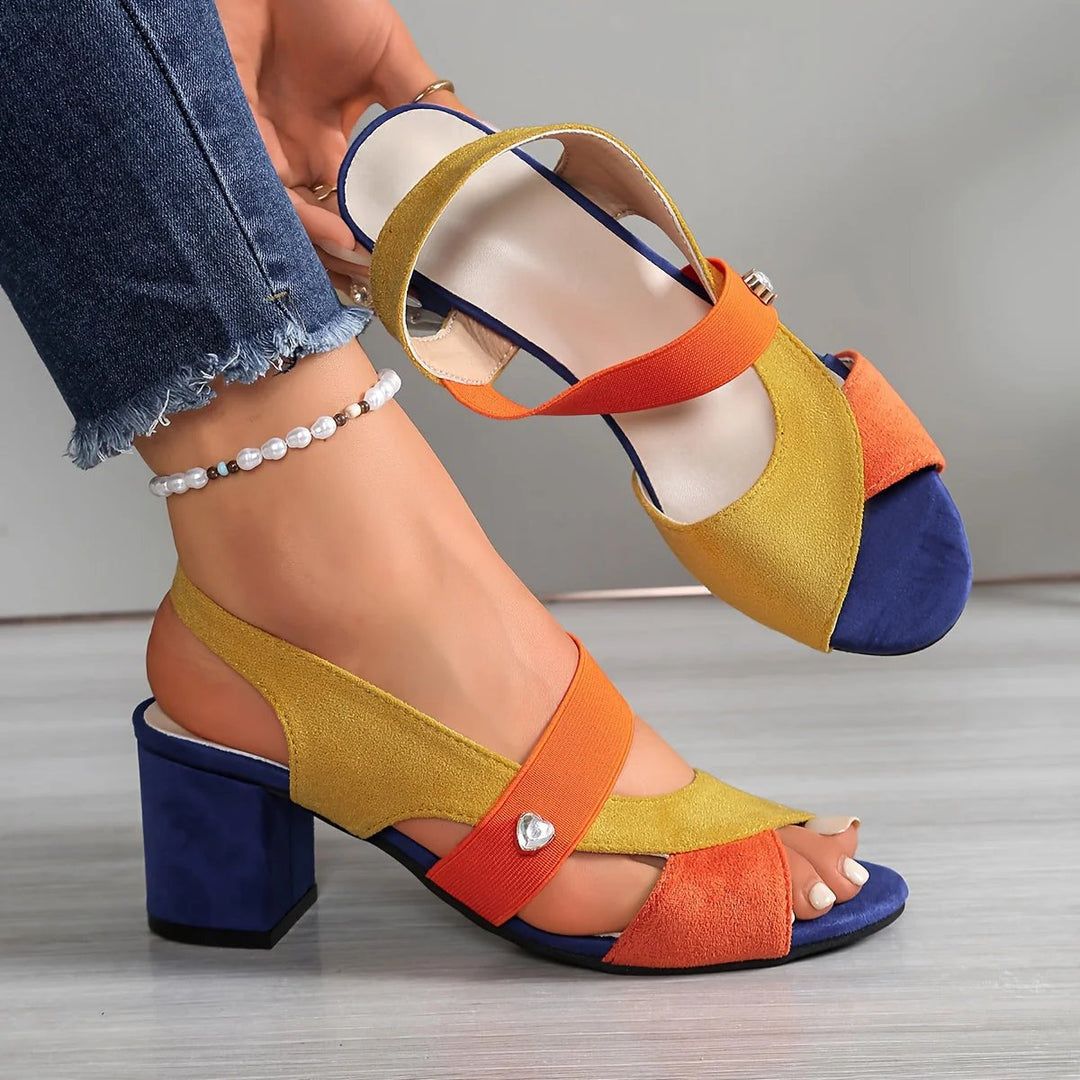Alina™ | Chic Cross-Strap Block Heels