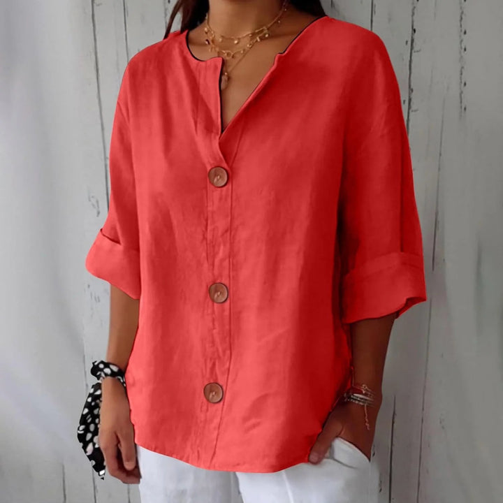 Ivy™ | Lightweight Linen Loose-Fit Blouse
