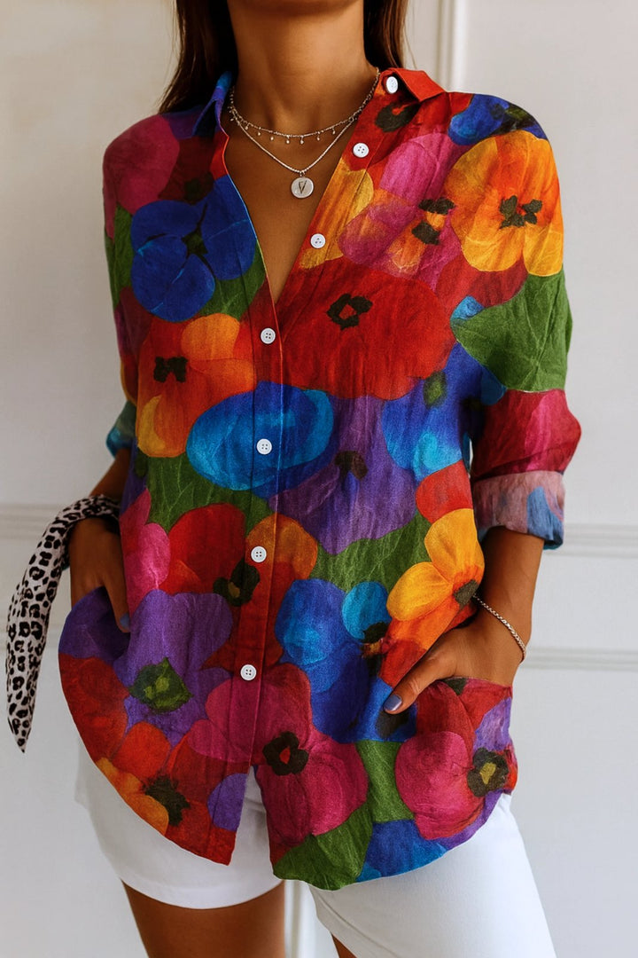 Thea™ | Fade-Resistant Patterned Blouse