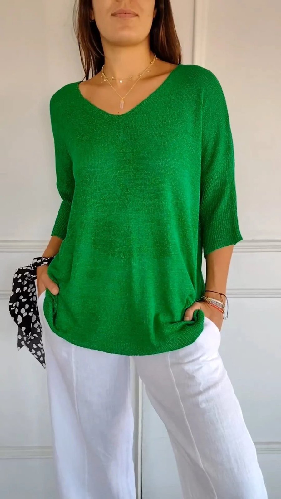 Sofia™ | V-Neck Knit Pullover Top