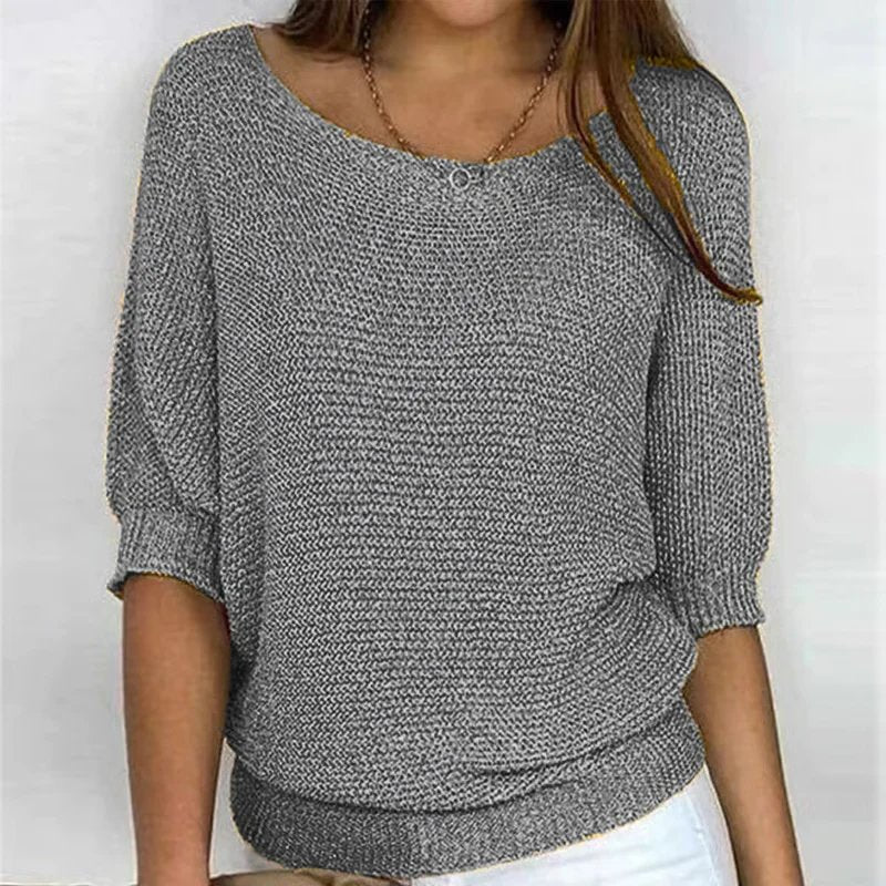 Veronica™ | Lightweight 3/4 Sleeve Summer Knit Top