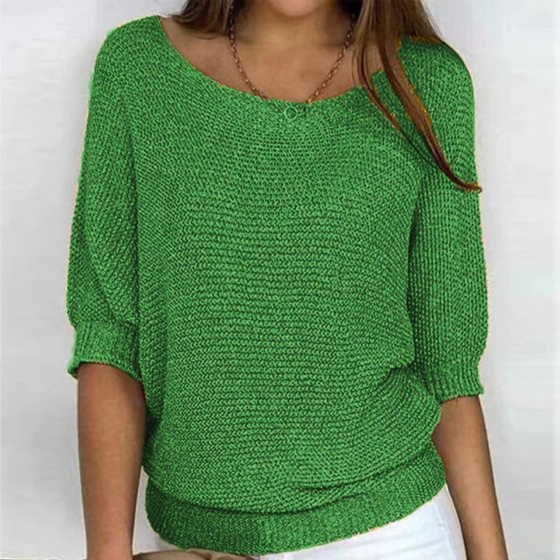 Veronica™ | Lightweight 3/4 Sleeve Summer Knit Top