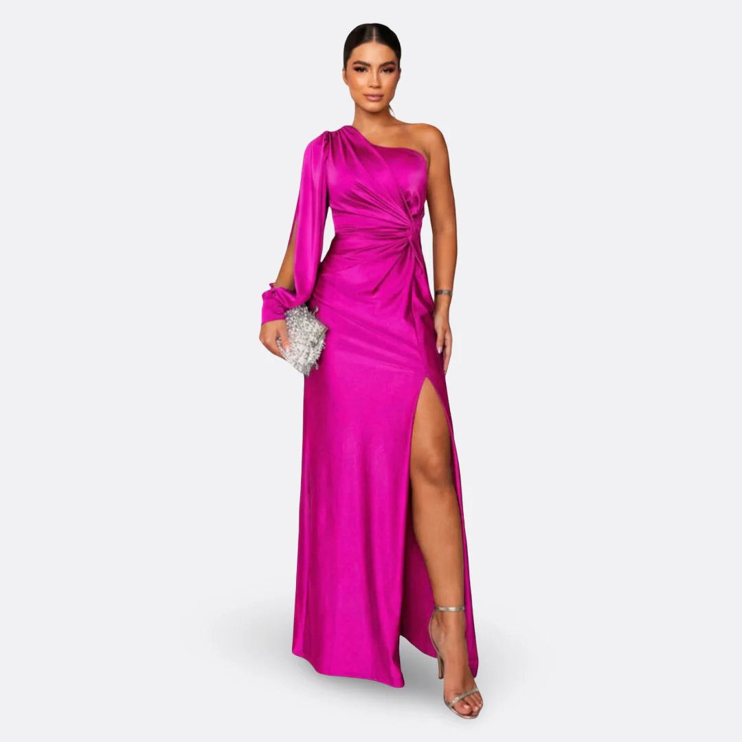 Daphne™ | One-Shoulder Maxi Dress with Twist Detail