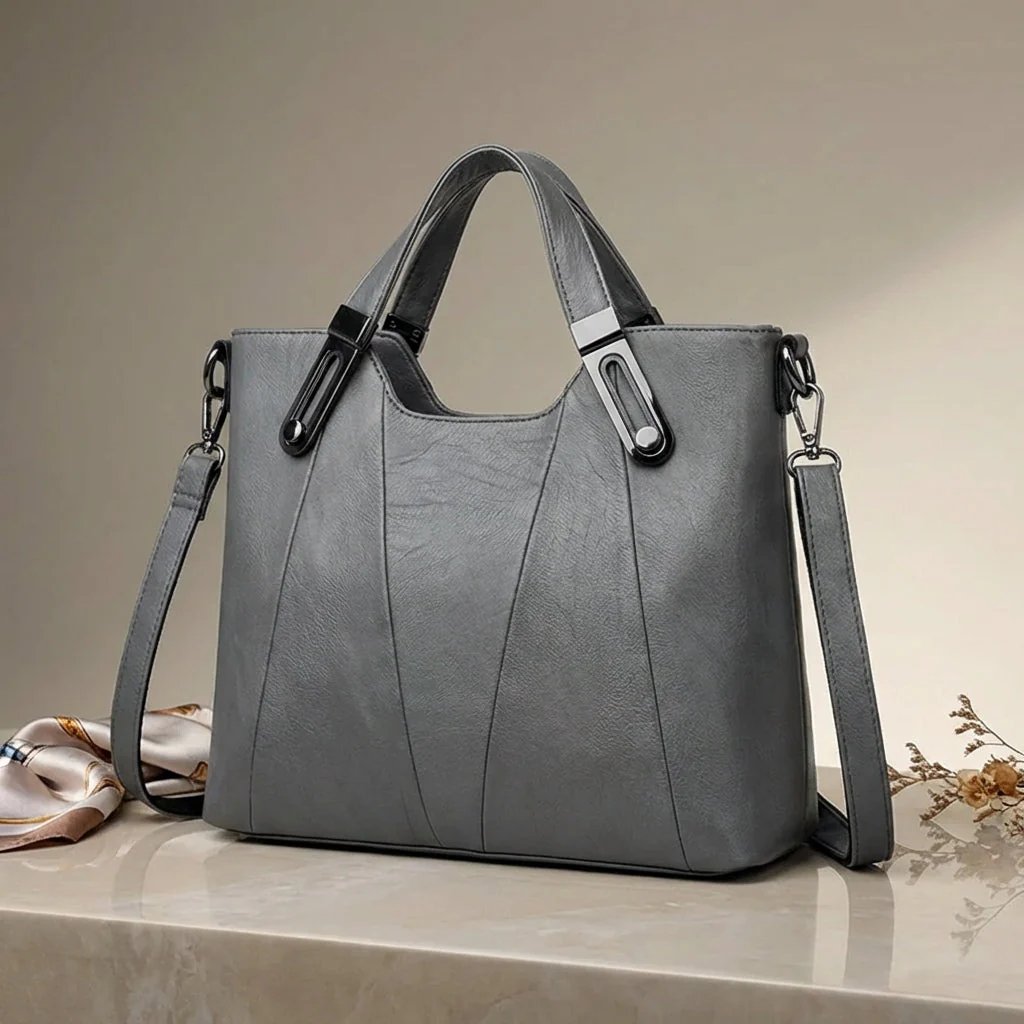Paisley™ | Pebbled Leather Triple Compartment Tote