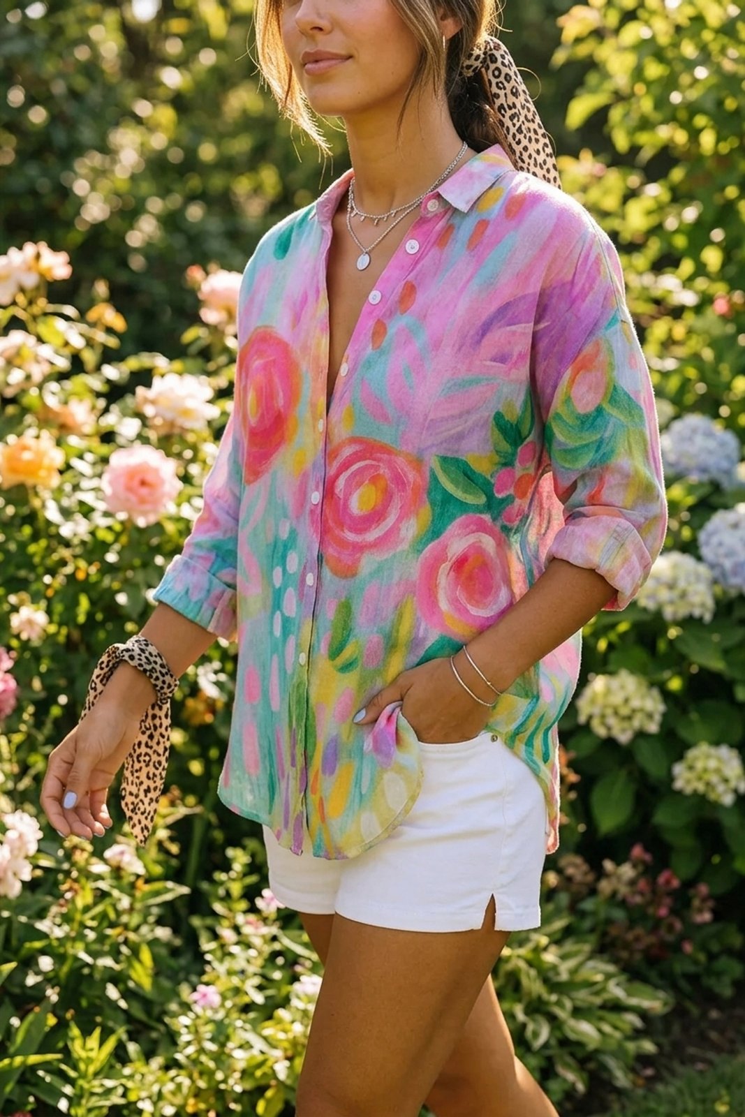 Thea™ | Fade-Resistant Patterned Blouse