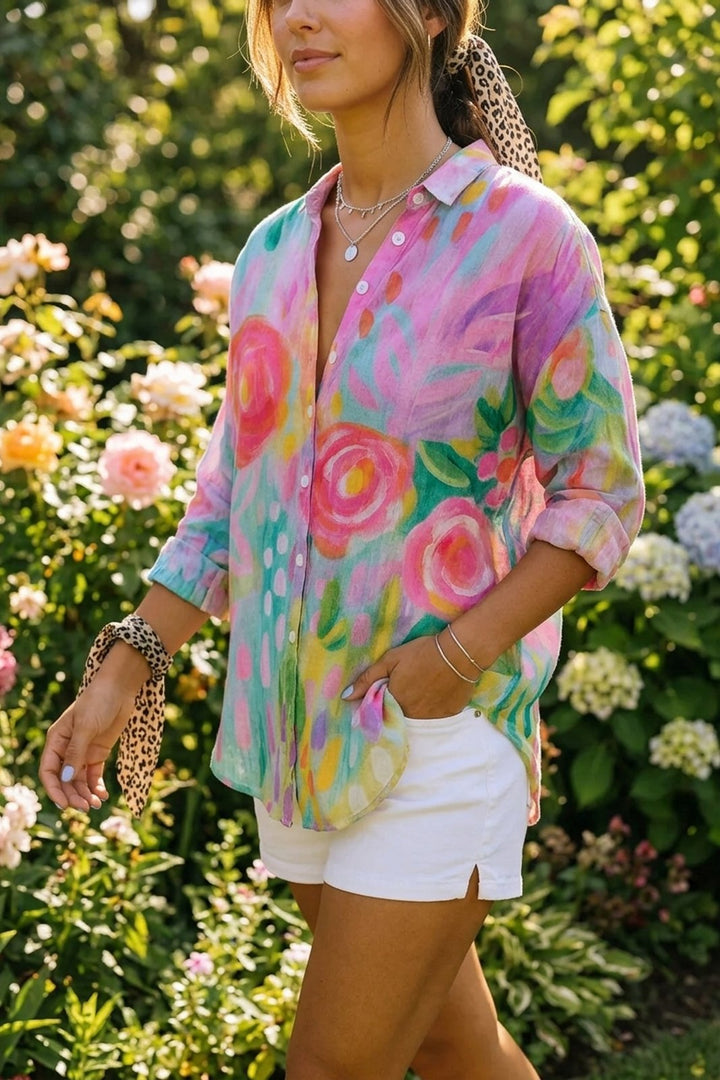 Thea™ | Fade-Resistant Patterned Blouse