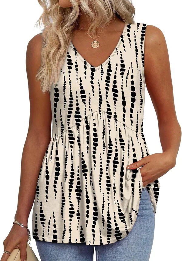 Bella™ | Breathable V-Neck Peplum Tank Top