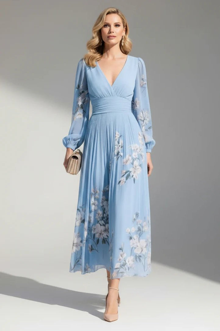 Margot™ | Floral Midi Dress with Defined Waist
