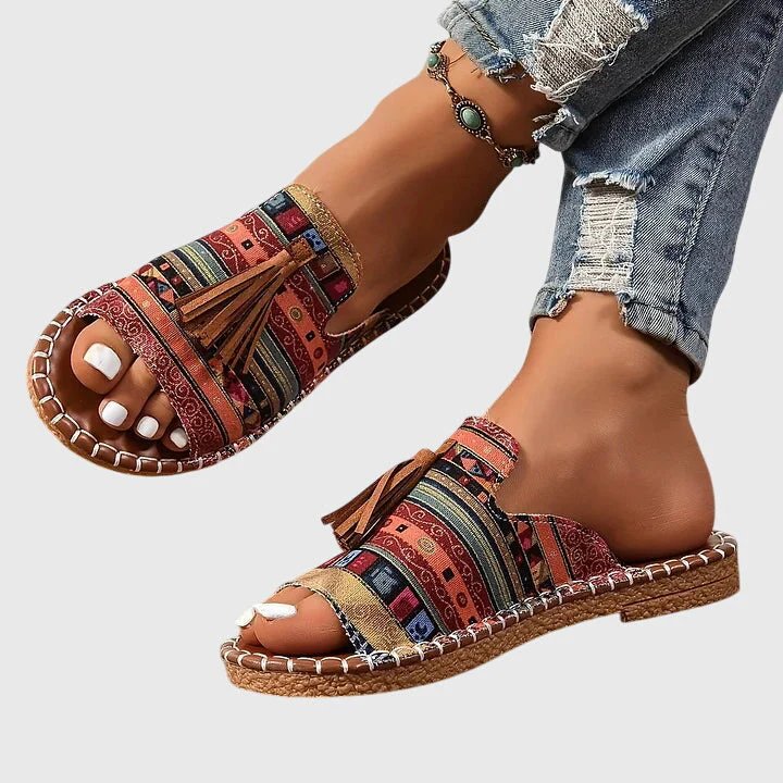 Molly™ | Colorful Tassel Slip-On Sandals