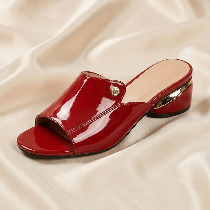 Zara™ | Patent Slide Block Heels