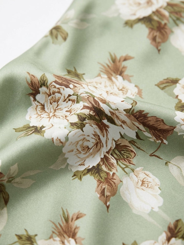 Liliana™ | Deep V-Neck Ruched Floral Dress