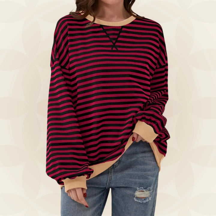 Nevaeh™ | Lightweight Striped Relaxed Sweater