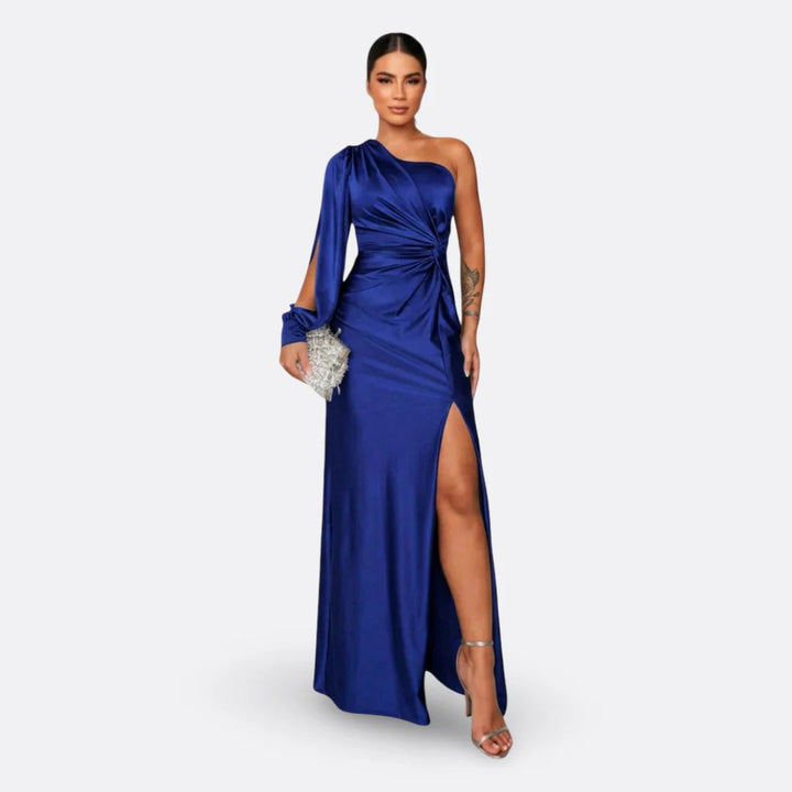 Daphne™ | One-Shoulder Maxi Dress with Twist Detail