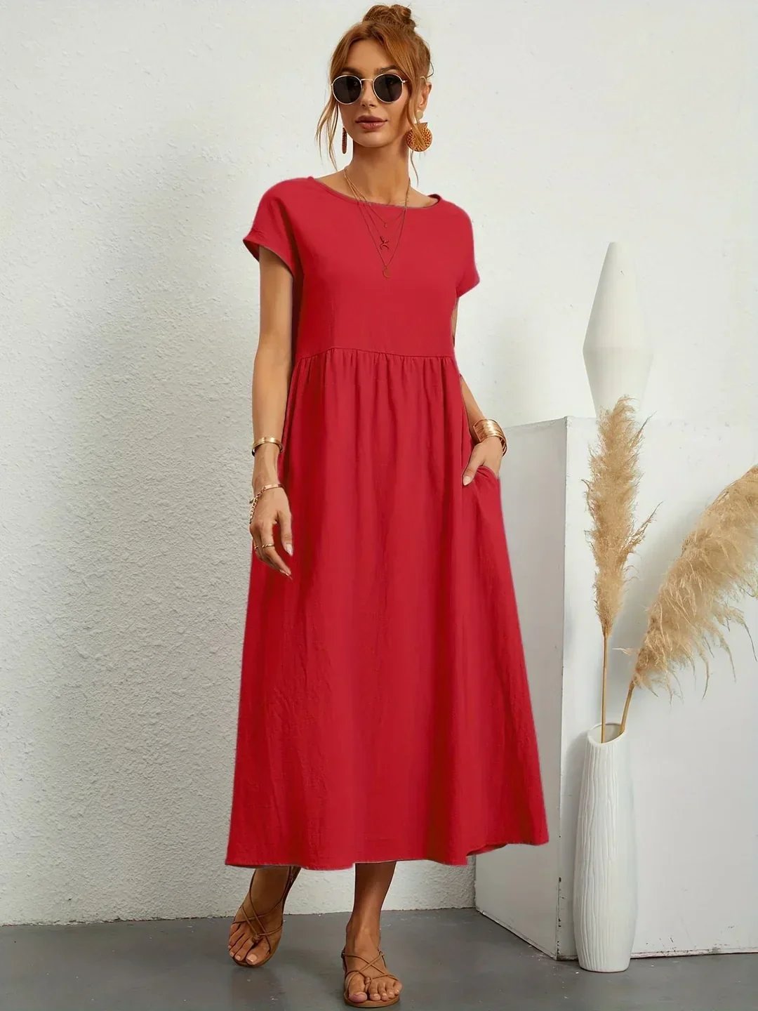 Stella™ | Elegant Fluid Midi Dress