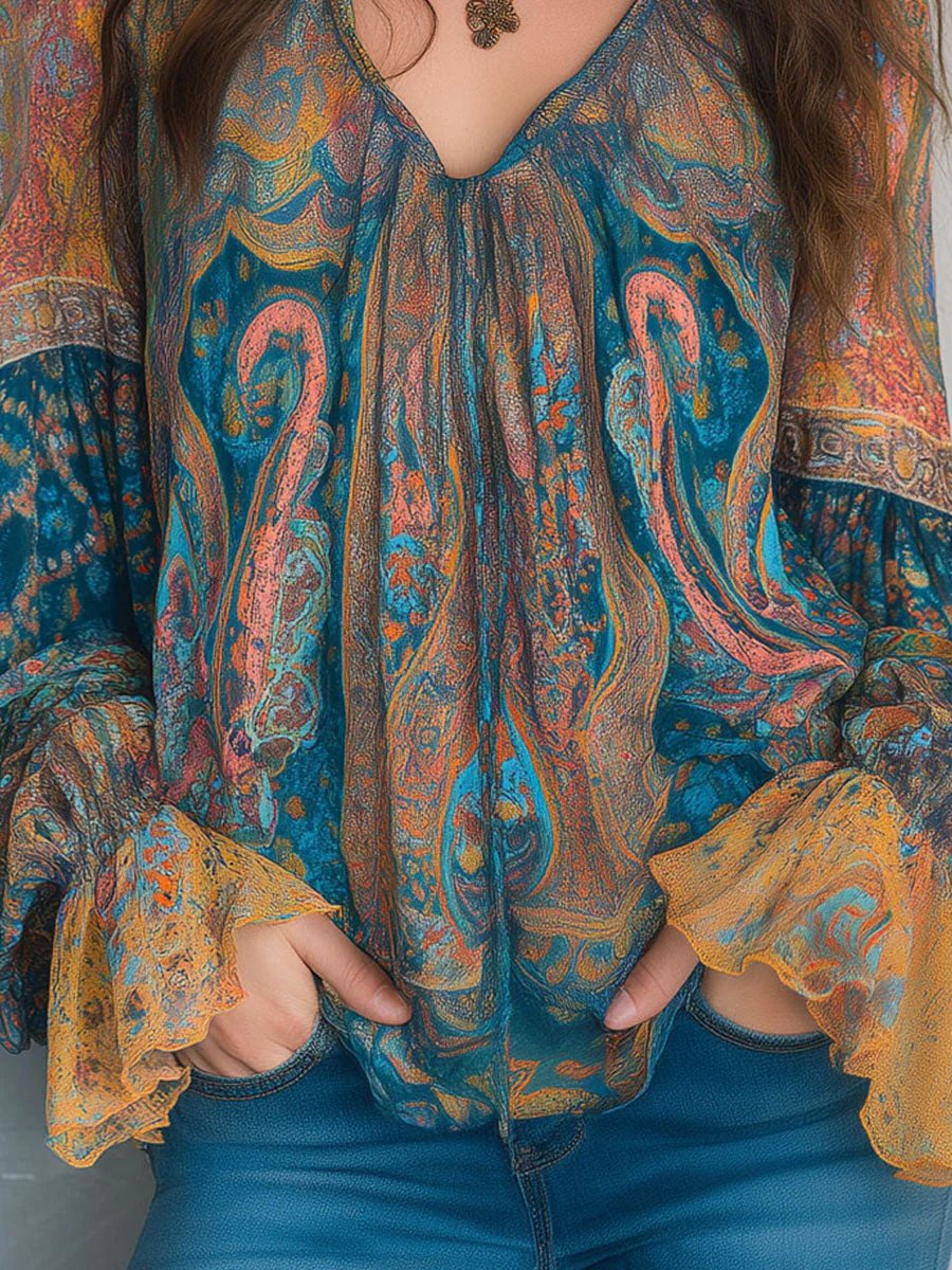 Eliana™ | Lightweight Ruffled Cuff Blouse