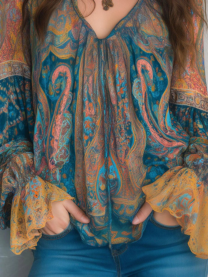 Eliana™ | Lightweight Ruffled Cuff Blouse