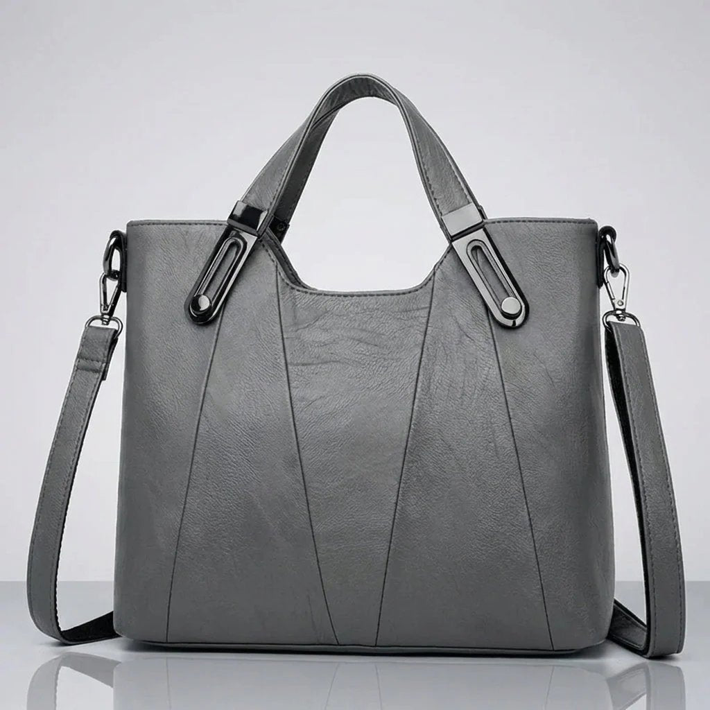 Paisley™ | Pebbled Leather Triple Compartment Tote