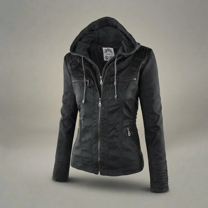 Brielle™ | Vegan Leather Fitted Spring Jacket