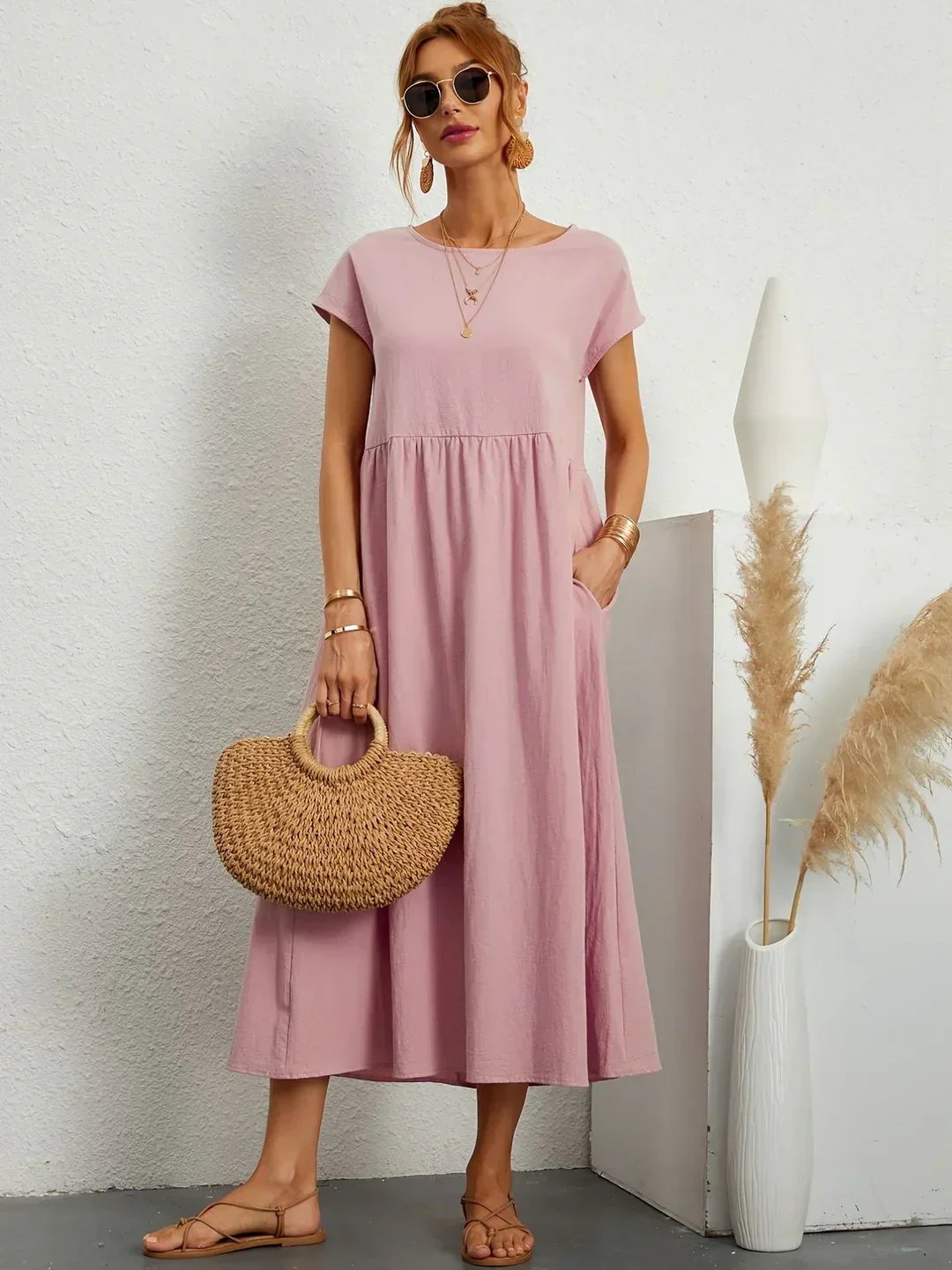 Stella™ | Elegant Fluid Midi Dress