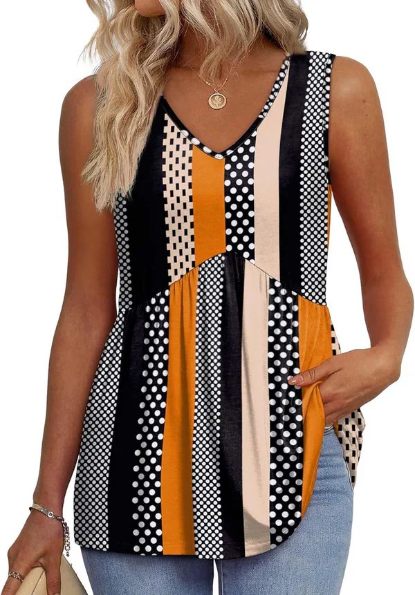 Bella™ | Breathable V-Neck Peplum Tank Top