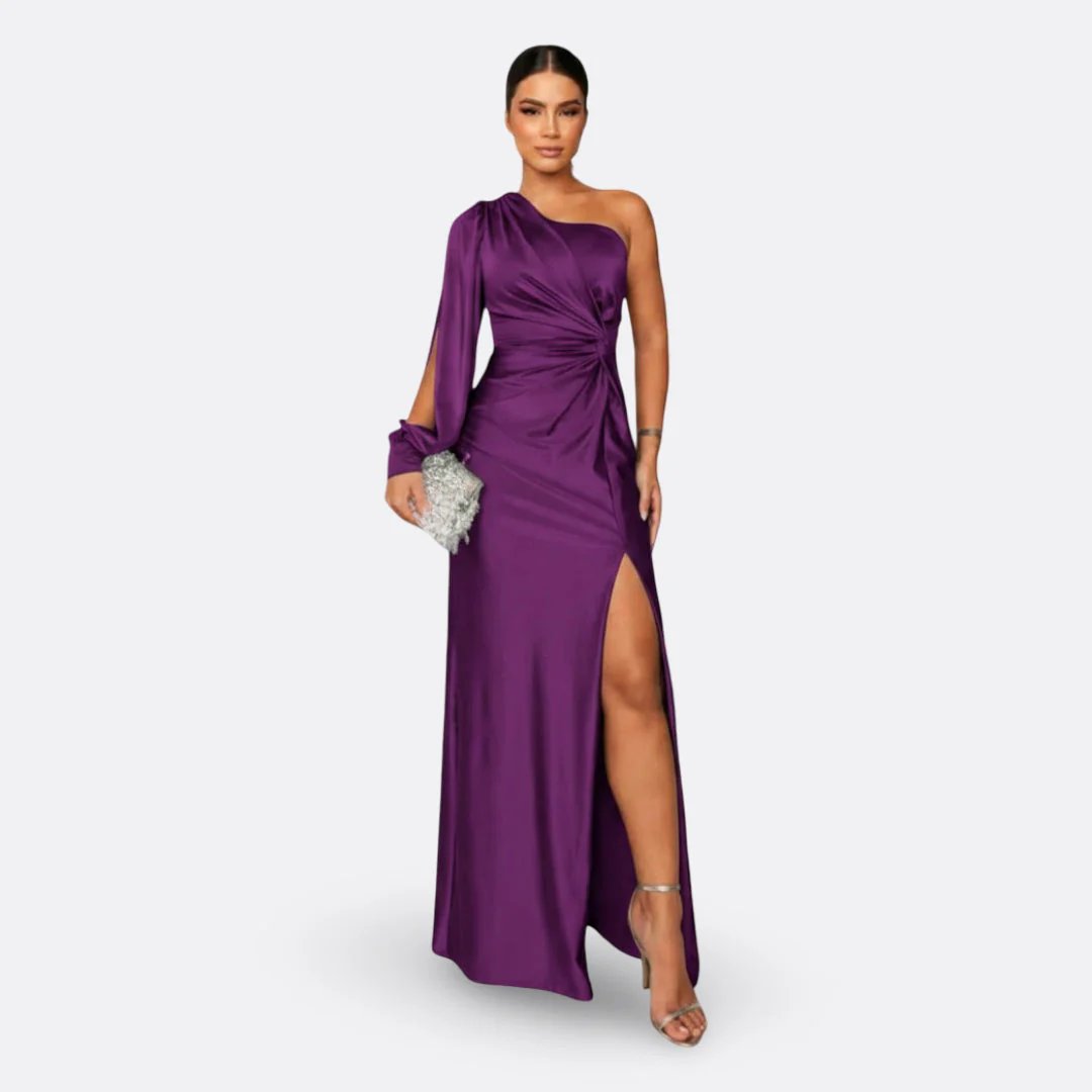 Daphne™ | One-Shoulder Maxi Dress with Twist Detail